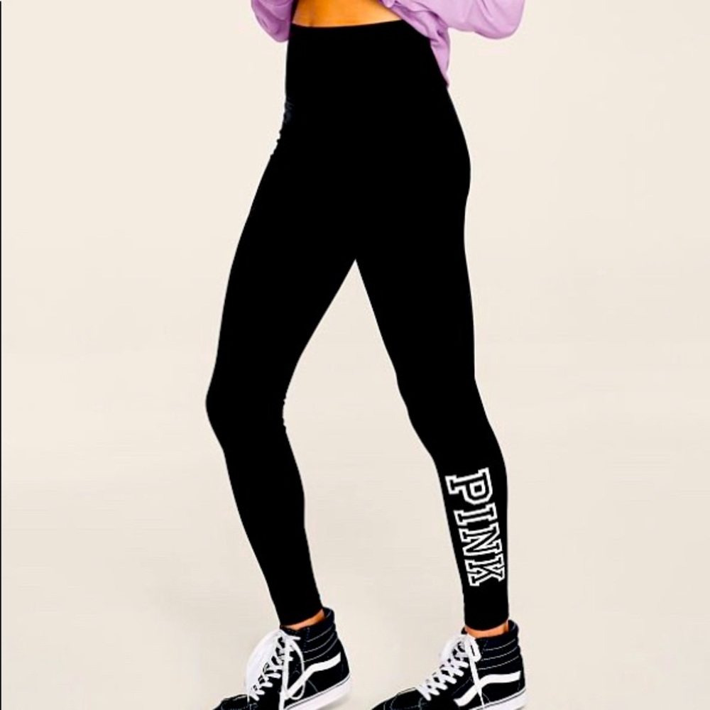 Pink logo leggings size xl